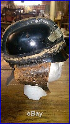 WW2 WWII German NSKK Crash Helmet Motorcycle Tank Leather
