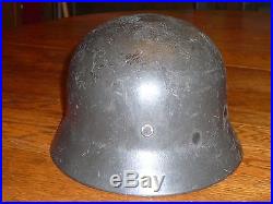 WW2 WWII German Waffen SS M40 Helmet Q64 Original