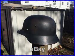 WW2 WWII M40 SE66 German Combat Helmet Shell Only Wehrmacht Luftwaffe