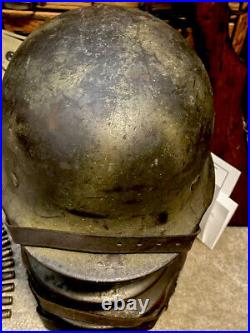 WW2 WWII ORIGINAL German Normandy Camo M40 Helmet Quist