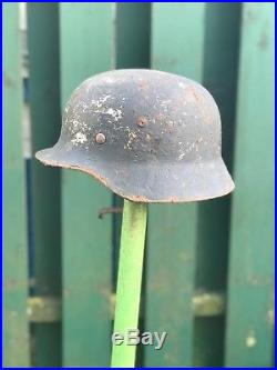 WW2 WWII Original German Helmet M40, Winter Camo, Size 63