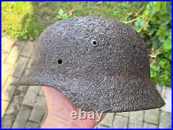 WW2 WWII original German Helmet M35 from battlefield #103