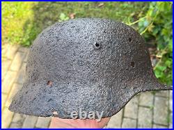 WW2 WWII original German Helmet M35 from battlefield #103