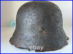 WW2 WWII original German Helmet M42 from battlefield #100