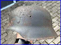 WW2 WWII original German Helmet M42 from battlefield #100