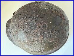 WW2 WWII original German Helmet M42 from battlefield #99