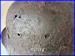 WW2 WWII original German Helmet M42 from battlefield #99