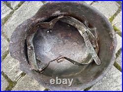 WW2 WWII original German Helmet M42 from battlefield #99