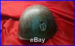 WW2 World War 2 German Military Helmet with Original Leather with Initials J C
