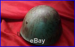 WW2 World War 2 German Military Helmet with Original Leather with Initials J C