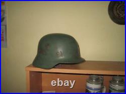 WW2 german restored M35 army helmet chinstrap liner WWII antique relic