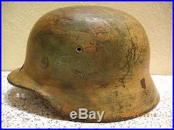 WW2 original German helmet M40. Camo. Relic