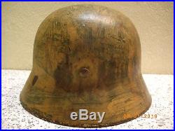 WW2 original German helmet M40. Camo. Relic