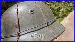 WW2 original german helmet M40 grilling (ELSTER column)