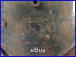 WW2 two decal German helmet with name scratched inside