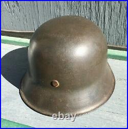 WWII German Elite SD M42 Helmet with Liner and Chinstrap (Original) ET66 ww2