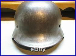 WWII German M-40 Helmet with B + C Liner 1941, Original WW2 Stahlhem Size EF64