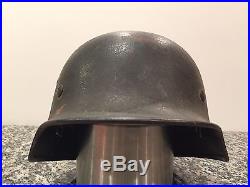 WWII WW2 GERMAN Helmet with Actual Liner, 100% Original, Slight Battle Damaged