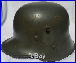 WWII WW2 German Combat Helmet Transitional Ex Double Decal Army