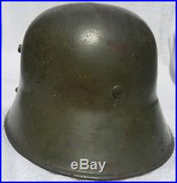 WWII WW2 German Combat Helmet Transitional Ex Double Decal Army