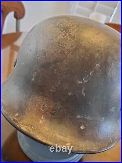 WWII WW2 German Helmet, Original, M35 ET68 Shell with Liner/Chinstrap