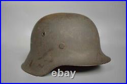WWII WW2 Original German M42 Non Decal Steel Combat Helmet Stahlhelm NS 62