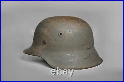 WWII WW2 Original German M42 Non Decal Steel Combat Helmet Stahlhelm NS 62