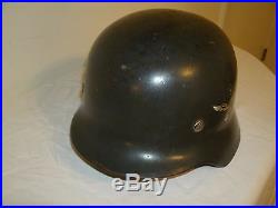 WW 2 German Helmet with Original Liner & Chin Strap F157 NS66