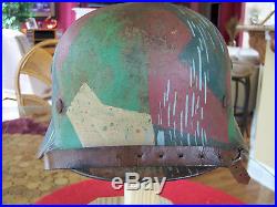 WW 2 German Zeltbahn Camo Helmet