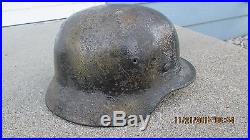 WW 2 German helmet Camo original 100% Luftwaffe Vet bring back SE 64 Normandy