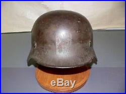 W. W. 2 German Helmet M 35 Maker Marked Et66 Slate Green / Gray Liner & Band