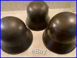 Ww1 And Ww2 German Helmets Lot With Liners