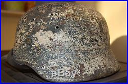 Ww2 GERMAN M40 kurland winter camo helmet