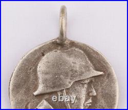 Ww2 GERMAN Soldiers in HELMET Hat Stahlhelm WWII ww1 WWI STERLING Silver 800 GER