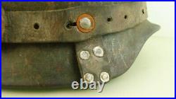 Ww2 German Helmet Leather Carrier, Original, Complete, Rare