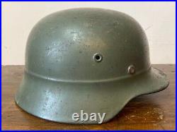 Ww2 German Helmet M35 Beaded Green Camouflage Paint