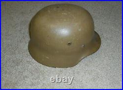 Ww2 German Helmet M40 Camo Size Ns64 Afrika Dak / Italy