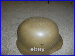 Ww2 German Helmet M40 Camo Size Ns64 Afrika Dak / Italy