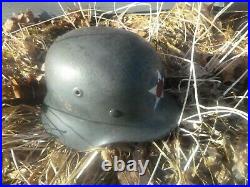 Ww2 German Helmet M40 Quist Dn 501 Vet Bring Back Named Usaaf