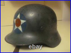 Ww2 German Helmet M40 Quist Dn 501 Vet Bring Back Named Usaaf