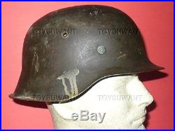 Ww2 German Helmet M42 Raw Edge Liner Ns63 Heer Wwii