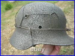 Ww2 German Helmet With Wire, No Liner