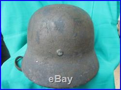 Ww2 German M35 Normandy Camo Ex Chicken Wire Helmet