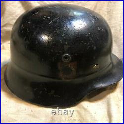 Ww2 German M40 DD Beaded Police Fire Helmet