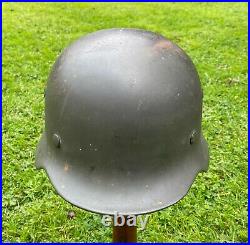 Ww2 German M40 Steel Helmet 1944 Dated Liner Band, Et 64. Untouched Original