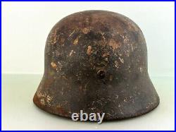 Ww2 German M-35 Helmet, Wh, Complete With Regulation Camo Neting, Size 64/56