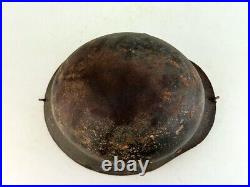 Ww2 German M-35 Helmet, Wh, Complete With Regulation Camo Neting, Size 64/56