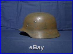 Ww2 German M-35 air dd helmet. Africa camo. Name inside. Size 68