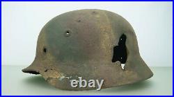 Ww2 German M-40 Helmet Normandy Camo Pattern