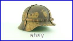 Ww2 German M-42 Helmet, Cross Flat Bands Camo, Size 62/55, Complete, Good Cond